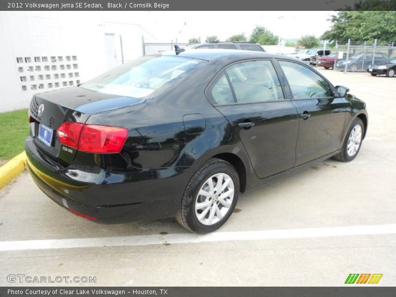 Black / Cornsilk Beige 2012 Volkswagen Jetta SE Sedan