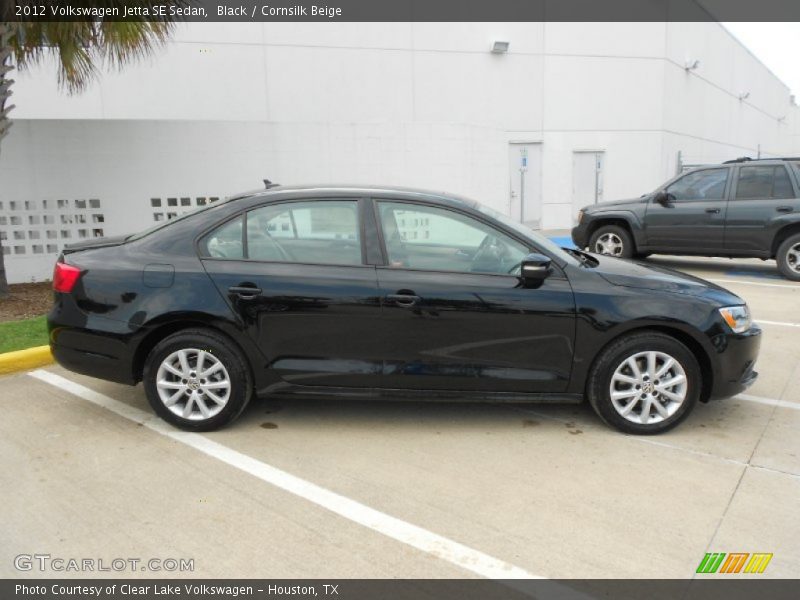 Black / Cornsilk Beige 2012 Volkswagen Jetta SE Sedan