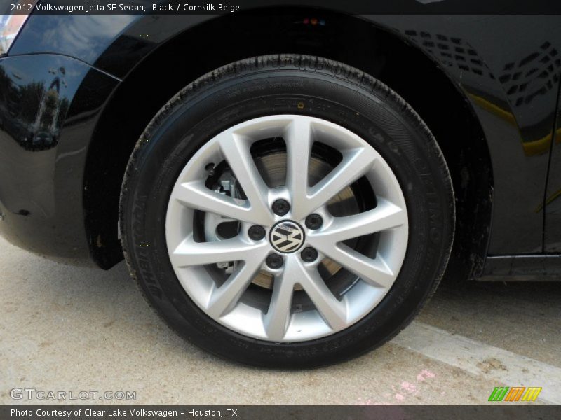Black / Cornsilk Beige 2012 Volkswagen Jetta SE Sedan