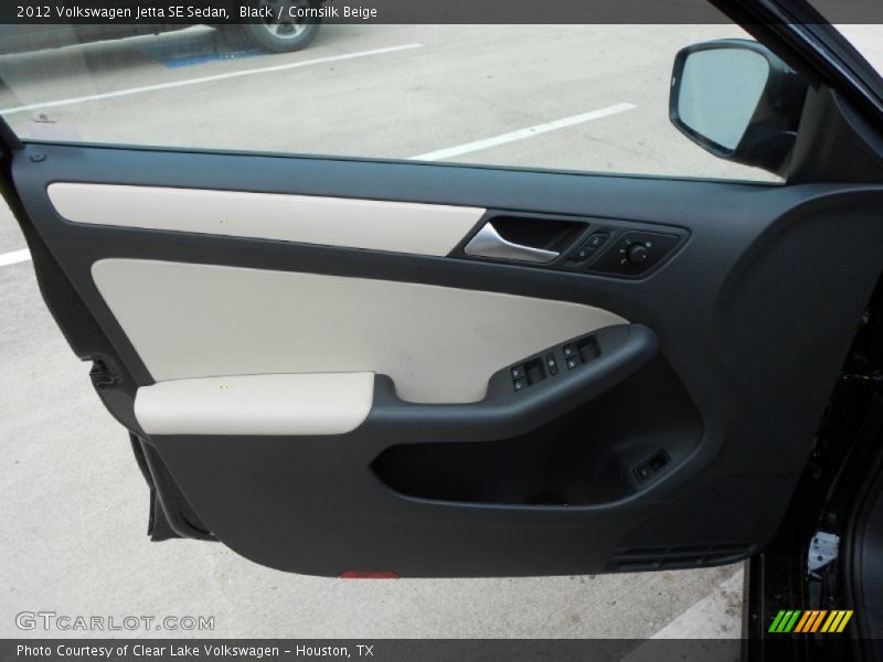 Black / Cornsilk Beige 2012 Volkswagen Jetta SE Sedan