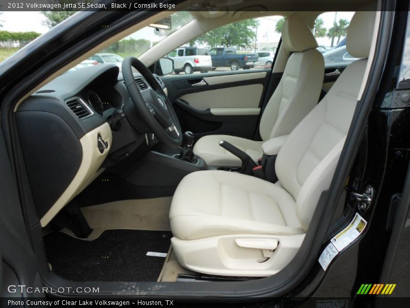 Black / Cornsilk Beige 2012 Volkswagen Jetta SE Sedan