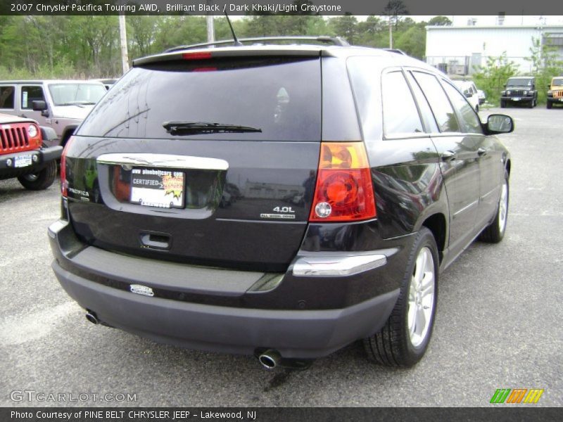 Brilliant Black / Dark Khaki/Light Graystone 2007 Chrysler Pacifica Touring AWD