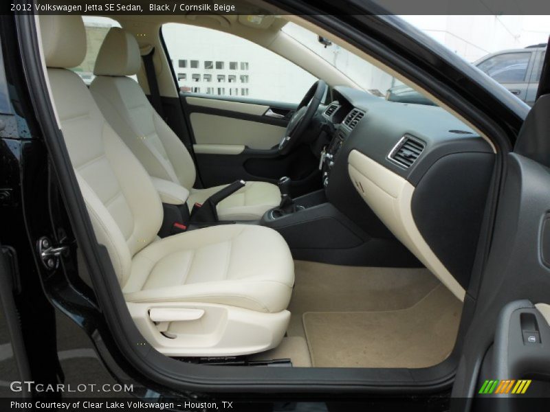 Black / Cornsilk Beige 2012 Volkswagen Jetta SE Sedan