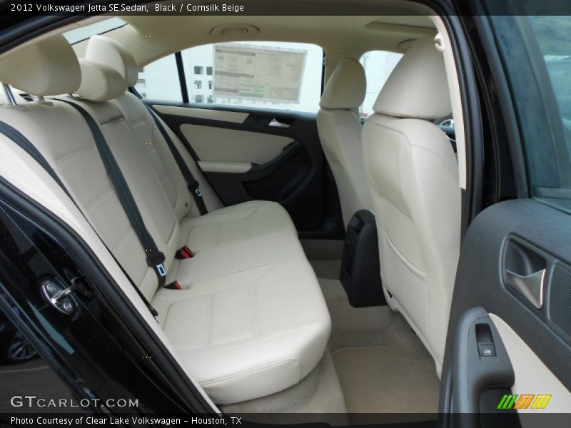 Black / Cornsilk Beige 2012 Volkswagen Jetta SE Sedan