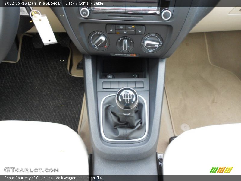Black / Cornsilk Beige 2012 Volkswagen Jetta SE Sedan