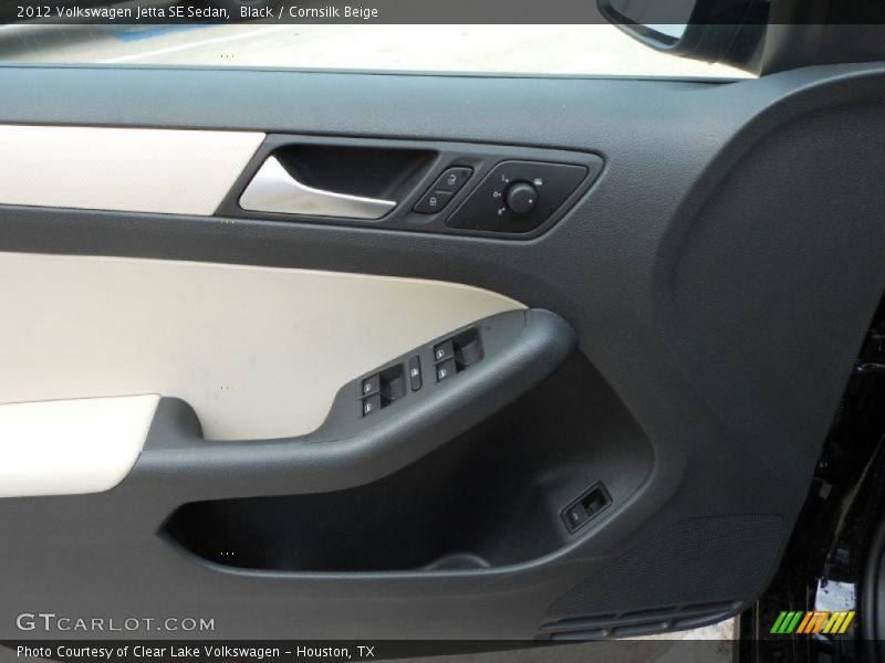 Black / Cornsilk Beige 2012 Volkswagen Jetta SE Sedan