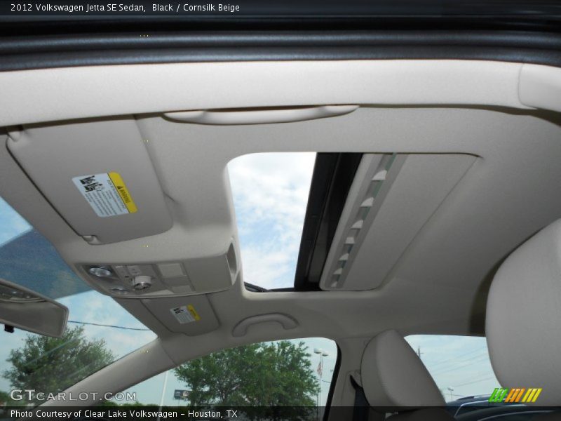Black / Cornsilk Beige 2012 Volkswagen Jetta SE Sedan