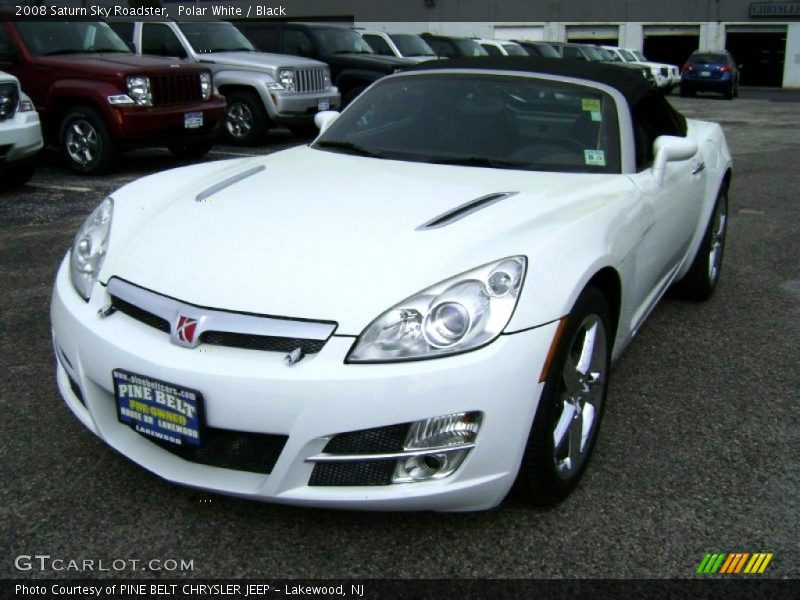 Polar White / Black 2008 Saturn Sky Roadster