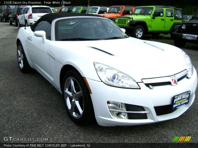 Polar White / Black 2008 Saturn Sky Roadster