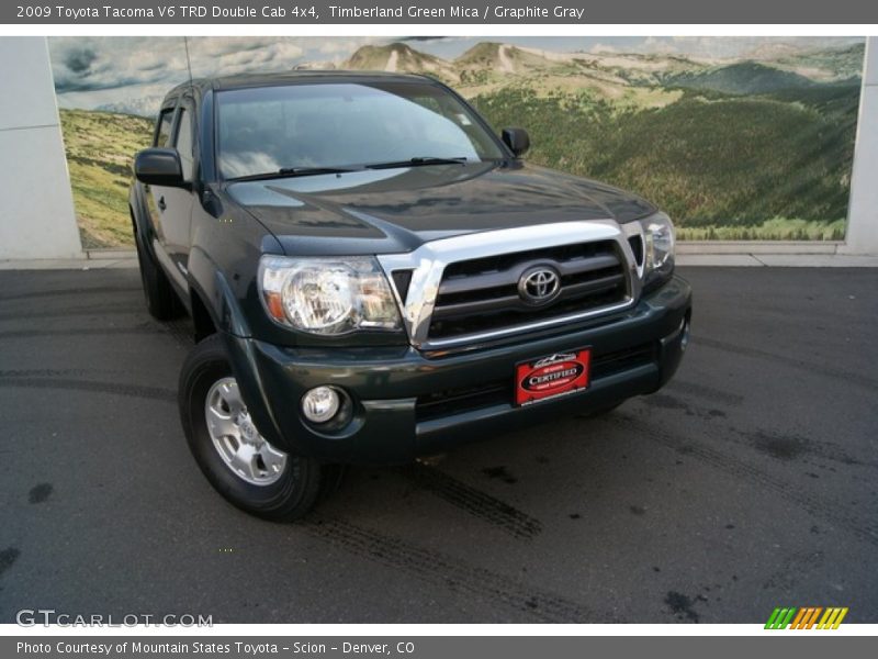 Timberland Green Mica / Graphite Gray 2009 Toyota Tacoma V6 TRD Double Cab 4x4