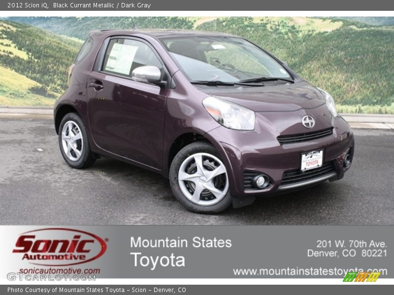 Black Currant Metallic / Dark Gray 2012 Scion iQ