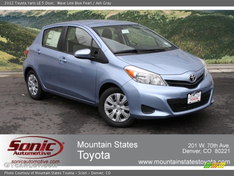 Wave Line Blue Pearl / Ash Gray 2012 Toyota Yaris LE 5 Door