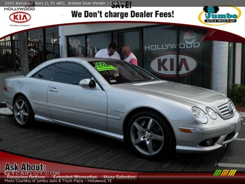 Brilliant Silver Metallic / Charcoal 2003 Mercedes-Benz CL 55 AMG
