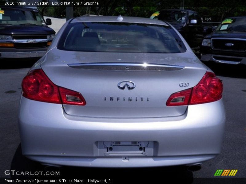 Liquid Platinum / Graphite 2010 Infiniti G 37 Sedan