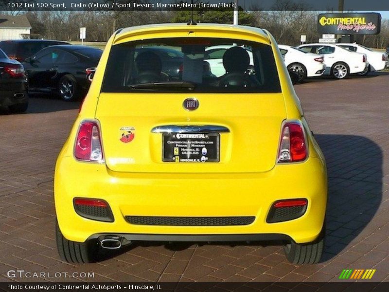 Giallo (Yellow) / Sport Tessuto Marrone/Nero (Brown/Black) 2012 Fiat 500 Sport