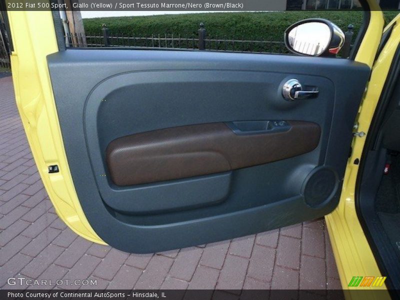 Giallo (Yellow) / Sport Tessuto Marrone/Nero (Brown/Black) 2012 Fiat 500 Sport