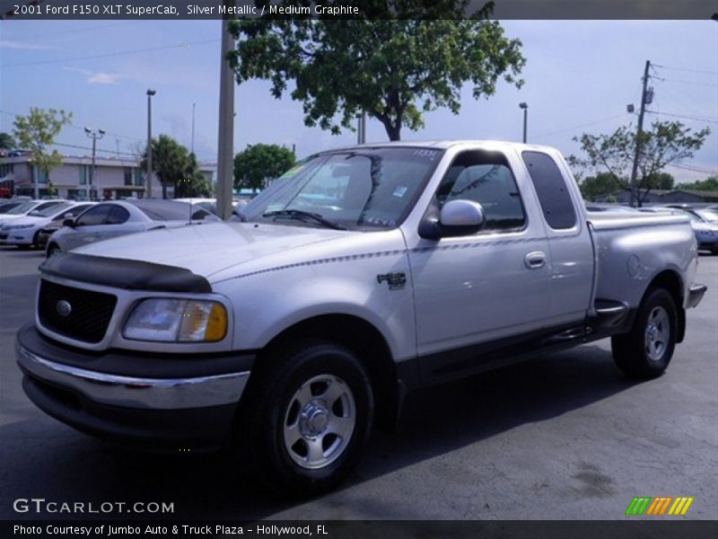 Silver Metallic / Medium Graphite 2001 Ford F150 XLT SuperCab