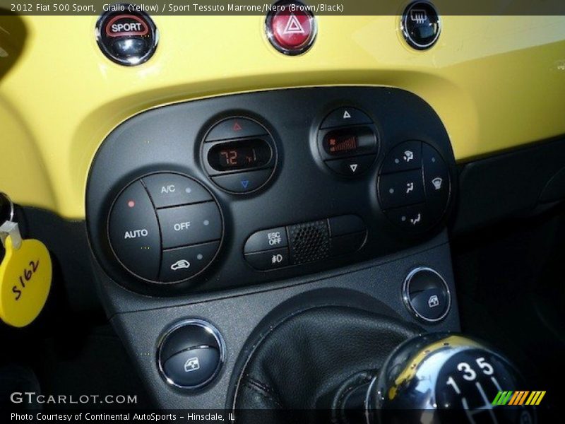 Giallo (Yellow) / Sport Tessuto Marrone/Nero (Brown/Black) 2012 Fiat 500 Sport