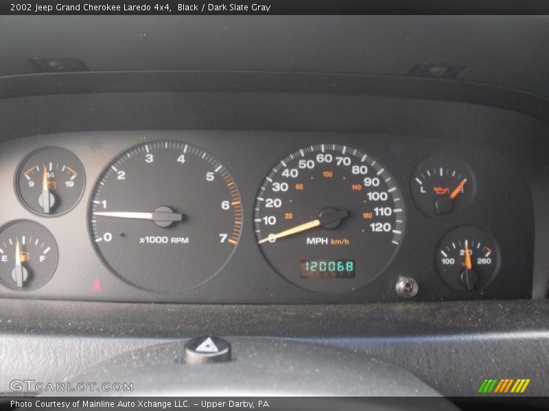 Black / Dark Slate Gray 2002 Jeep Grand Cherokee Laredo 4x4