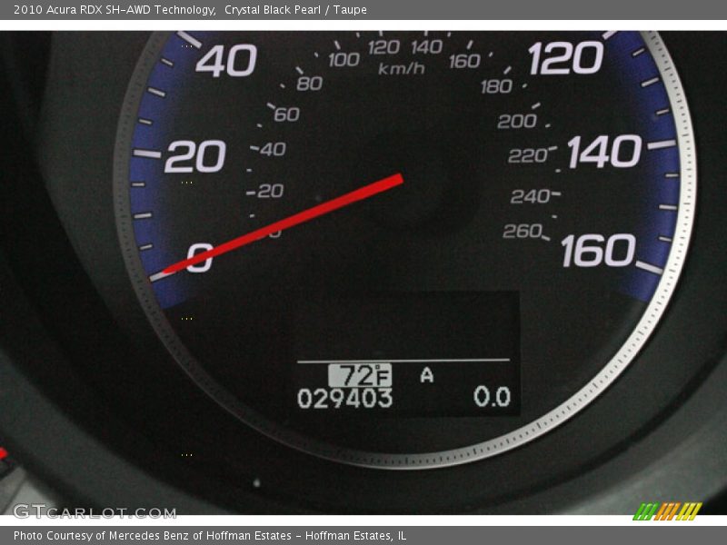 Crystal Black Pearl / Taupe 2010 Acura RDX SH-AWD Technology