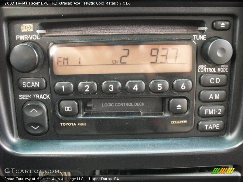 Audio System of 2003 Tacoma V6 TRD Xtracab 4x4