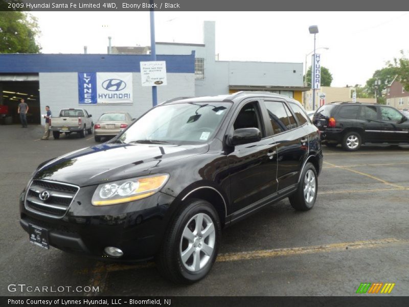 Ebony Black / Black 2009 Hyundai Santa Fe Limited 4WD