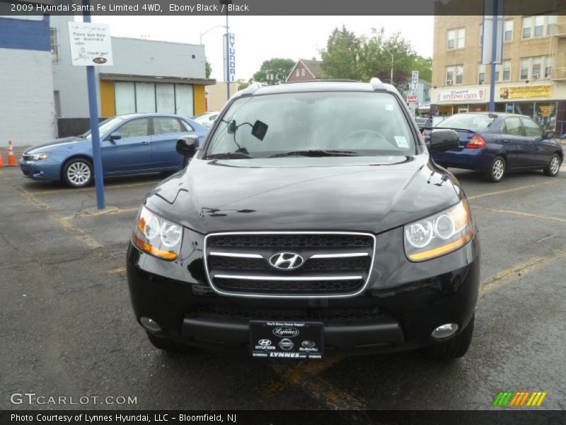 Ebony Black / Black 2009 Hyundai Santa Fe Limited 4WD
