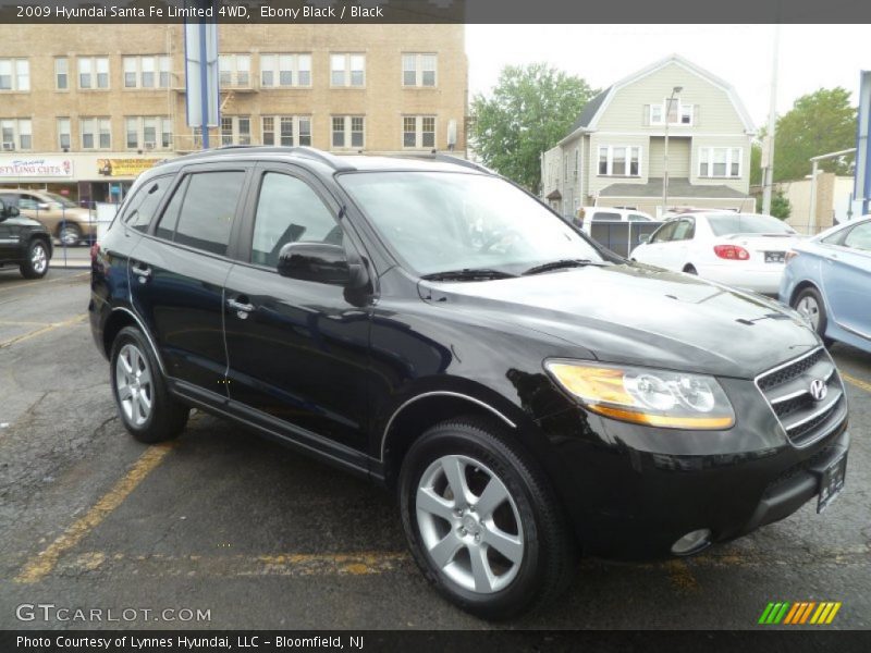 Ebony Black / Black 2009 Hyundai Santa Fe Limited 4WD