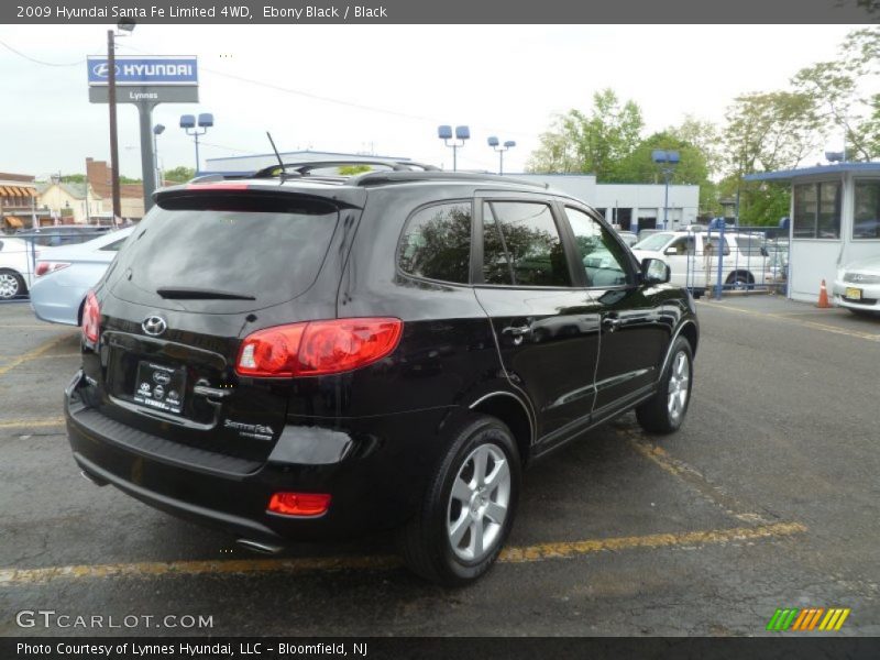 Ebony Black / Black 2009 Hyundai Santa Fe Limited 4WD