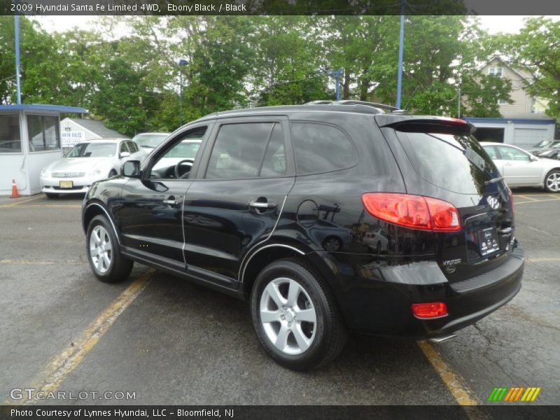 Ebony Black / Black 2009 Hyundai Santa Fe Limited 4WD