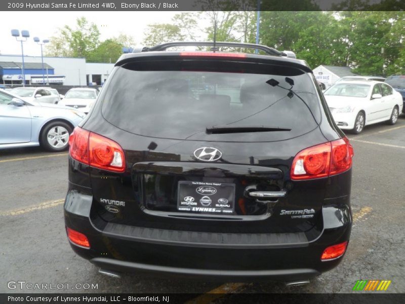 Ebony Black / Black 2009 Hyundai Santa Fe Limited 4WD