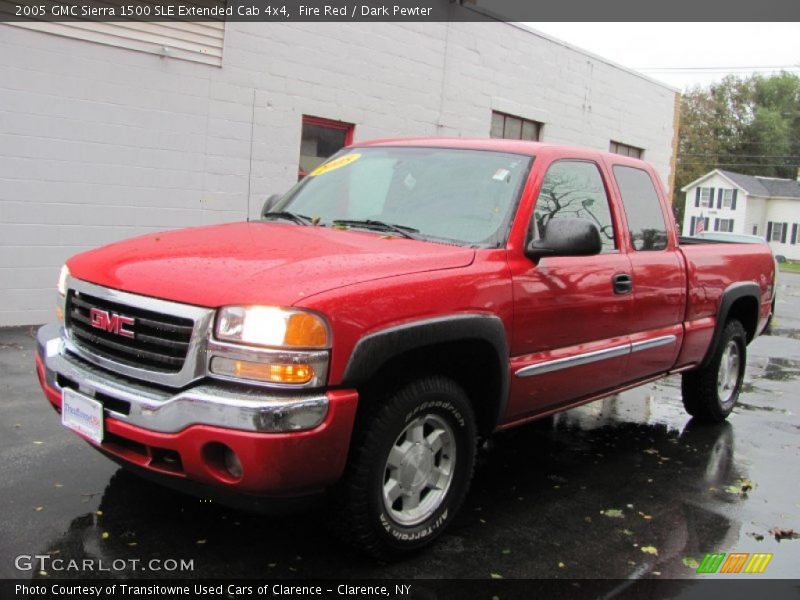 Fire Red / Dark Pewter 2005 GMC Sierra 1500 SLE Extended Cab 4x4