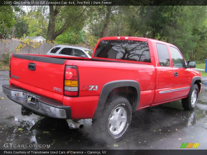 Fire Red / Dark Pewter 2005 GMC Sierra 1500 SLE Extended Cab 4x4