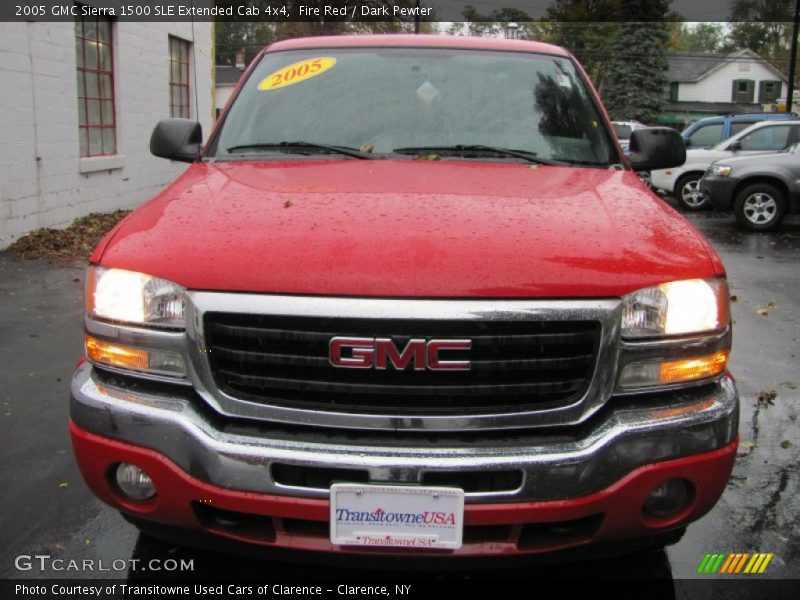 Fire Red / Dark Pewter 2005 GMC Sierra 1500 SLE Extended Cab 4x4