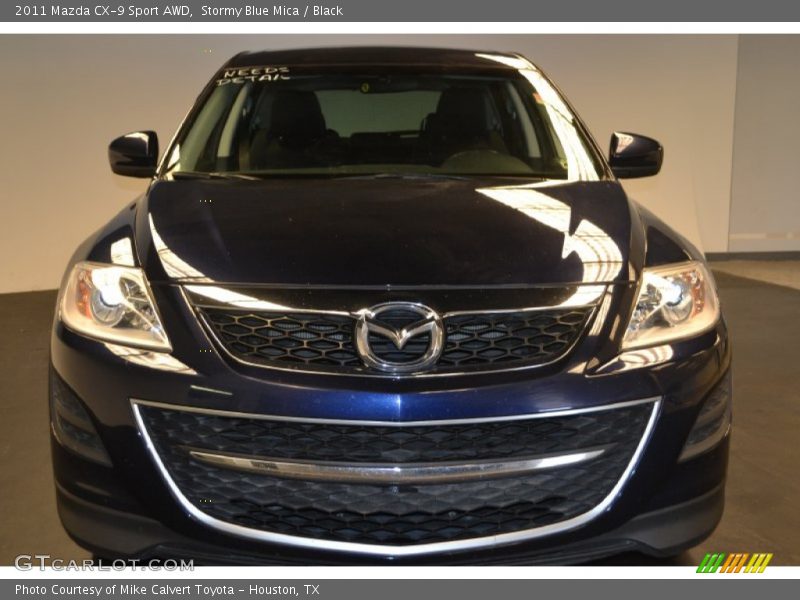 Stormy Blue Mica / Black 2011 Mazda CX-9 Sport AWD