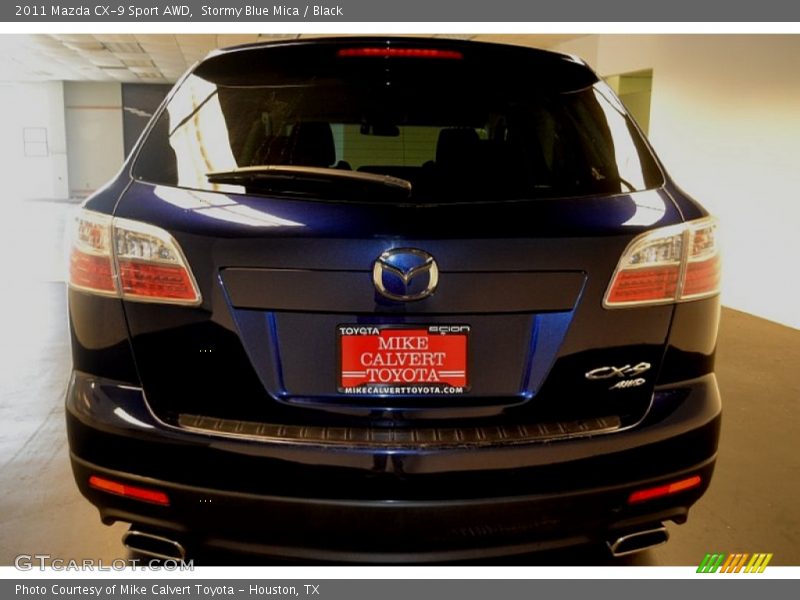 Stormy Blue Mica / Black 2011 Mazda CX-9 Sport AWD