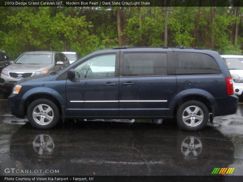 Modern Blue Pearl / Dark Slate Gray/Light Shale 2009 Dodge Grand Caravan SXT