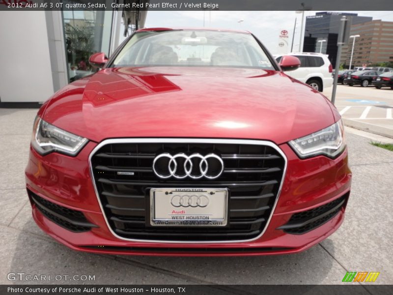 Garnet Red Pearl Effect / Velvet Beige 2012 Audi A6 3.0T quattro Sedan