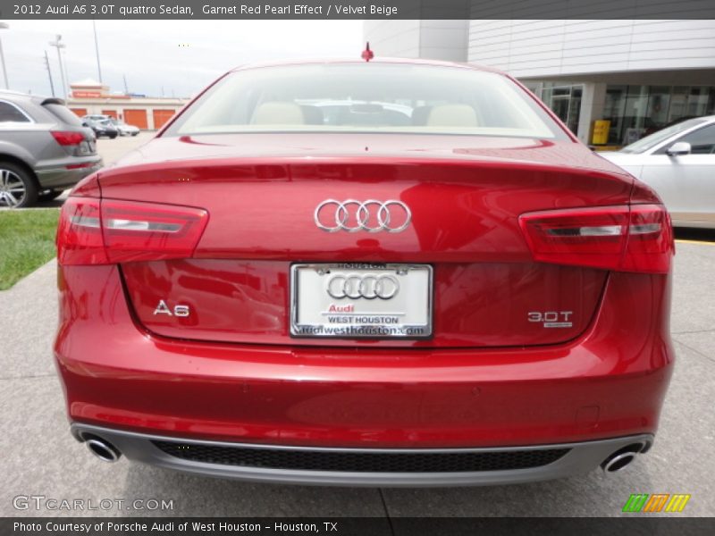 Garnet Red Pearl Effect / Velvet Beige 2012 Audi A6 3.0T quattro Sedan