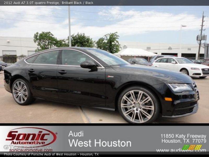 Brilliant Black / Black 2012 Audi A7 3.0T quattro Prestige
