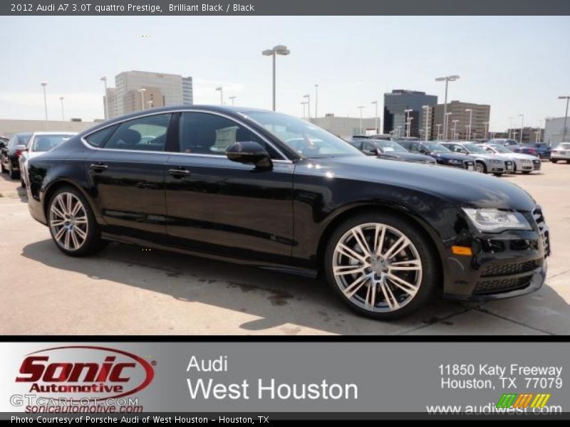 Brilliant Black / Black 2012 Audi A7 3.0T quattro Prestige