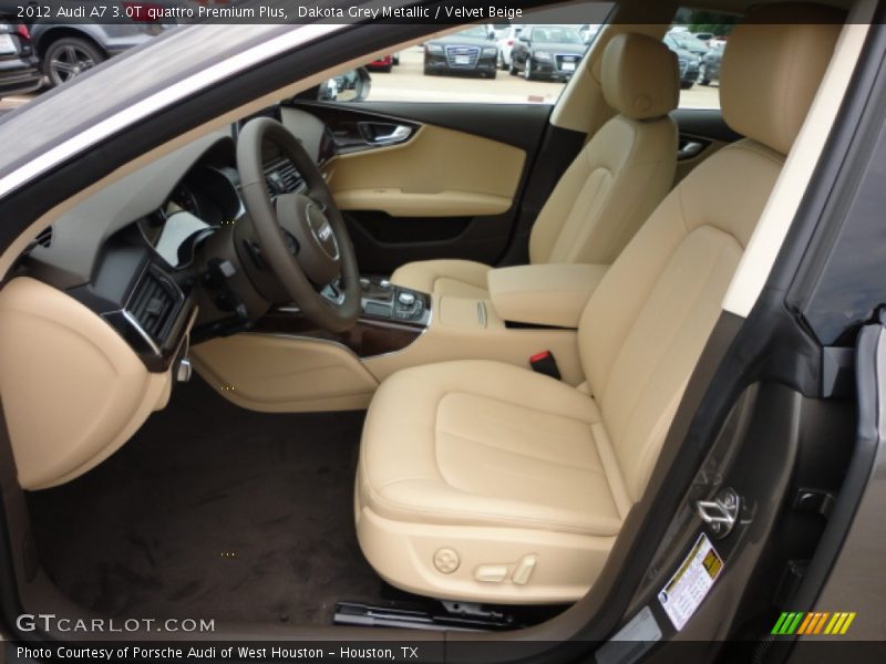 Dakota Grey Metallic / Velvet Beige 2012 Audi A7 3.0T quattro Premium Plus