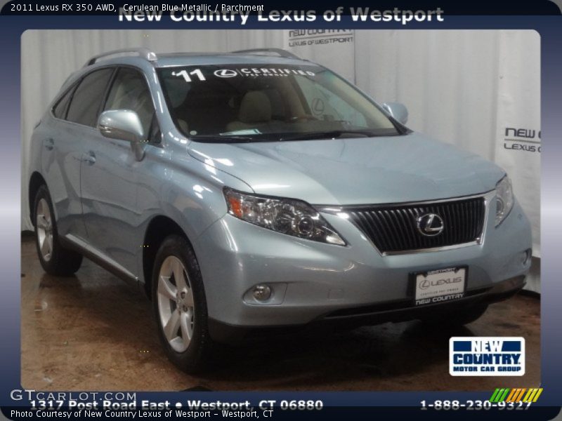 Cerulean Blue Metallic / Parchment 2011 Lexus RX 350 AWD