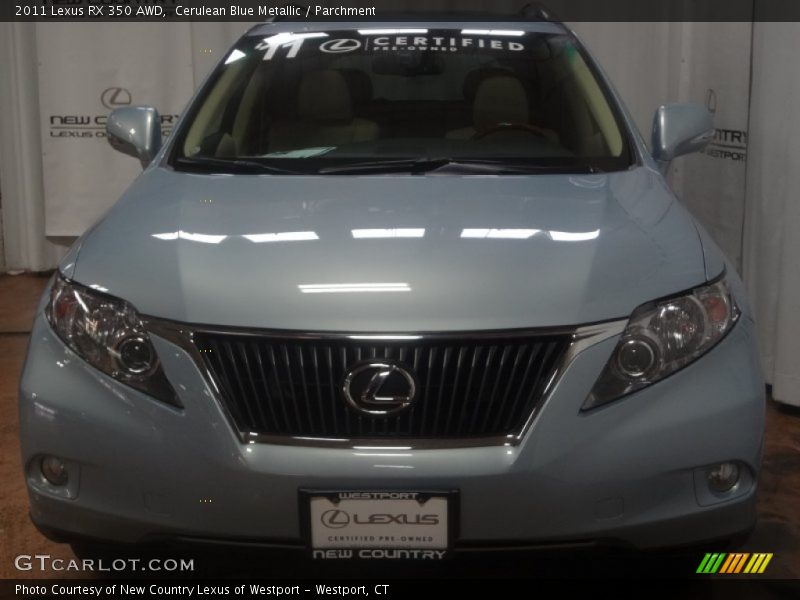 Cerulean Blue Metallic / Parchment 2011 Lexus RX 350 AWD