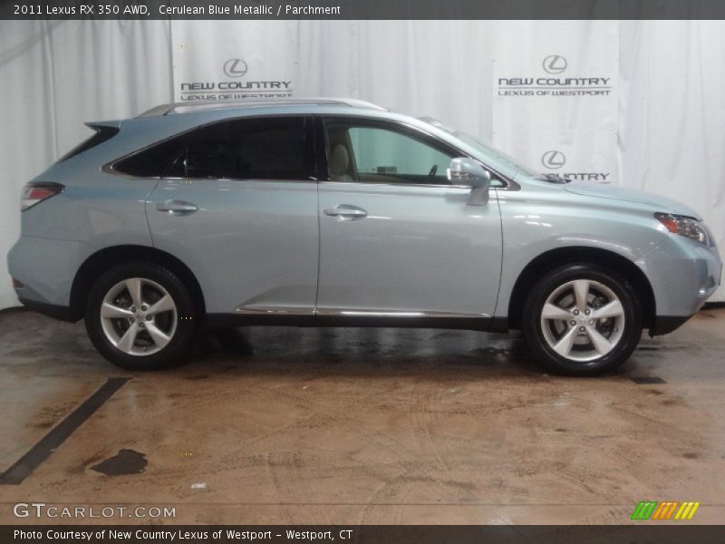 Cerulean Blue Metallic / Parchment 2011 Lexus RX 350 AWD