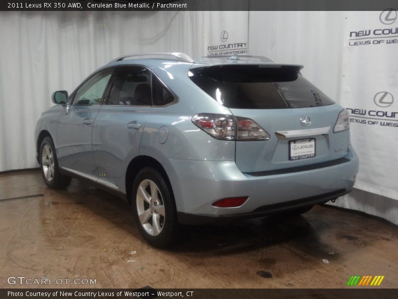 Cerulean Blue Metallic / Parchment 2011 Lexus RX 350 AWD