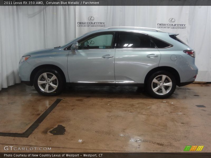 Cerulean Blue Metallic / Parchment 2011 Lexus RX 350 AWD