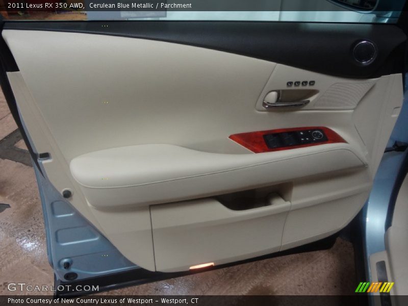 Cerulean Blue Metallic / Parchment 2011 Lexus RX 350 AWD