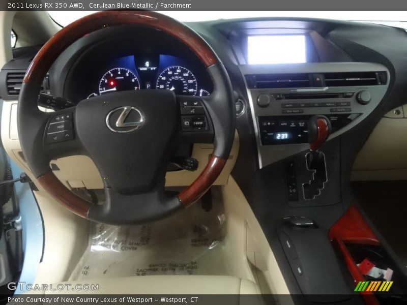 Cerulean Blue Metallic / Parchment 2011 Lexus RX 350 AWD