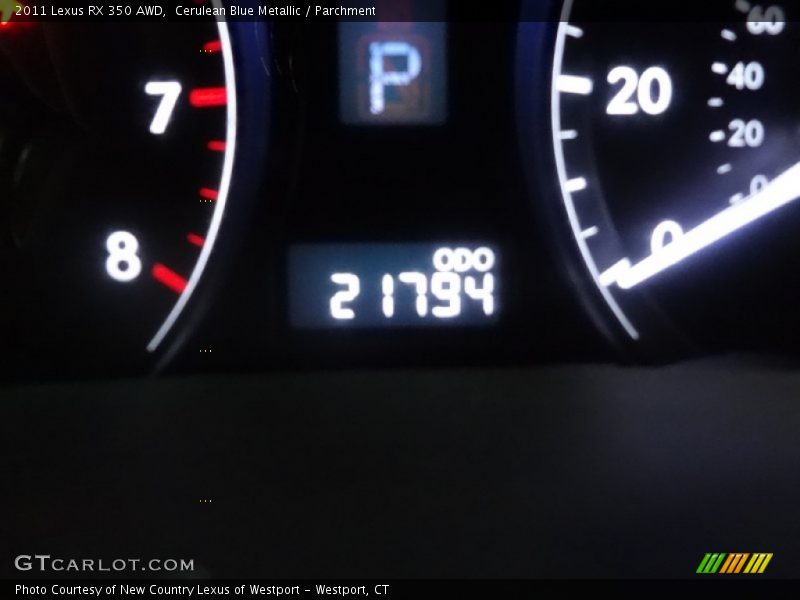 Cerulean Blue Metallic / Parchment 2011 Lexus RX 350 AWD